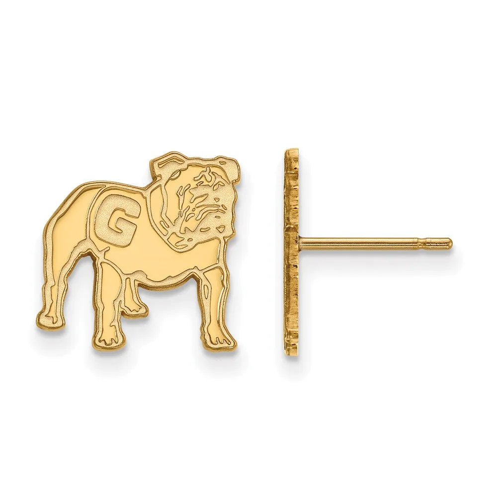 10k Yellow Gold University of Georgia Small Mascot Post Earrings