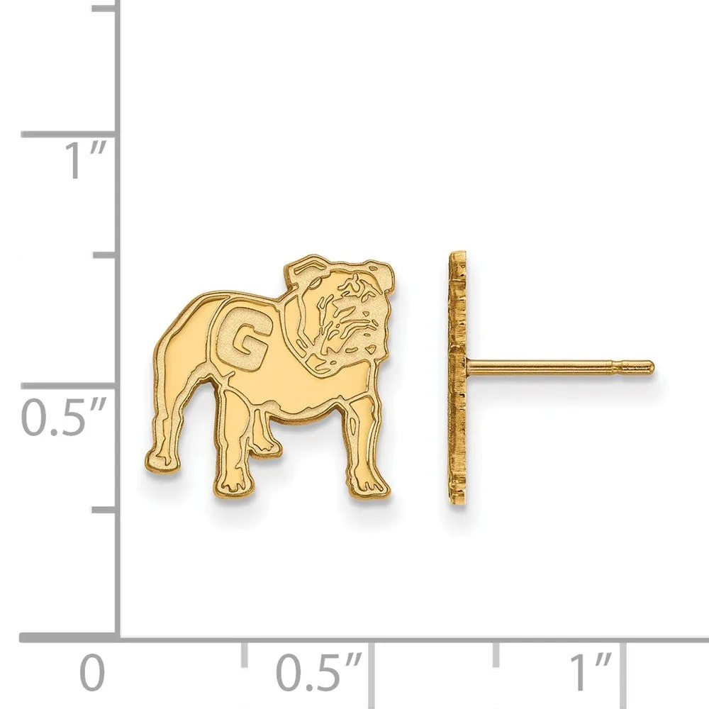 10k Yellow Gold University of Georgia Small Mascot Post Earrings