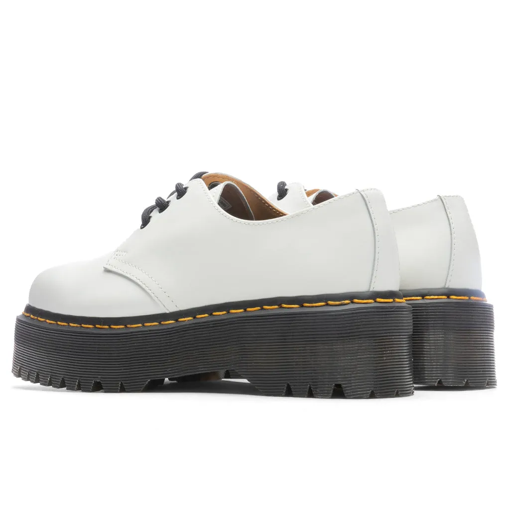 1461 Quad Smooth Leather Platform Shoes - White Smooth