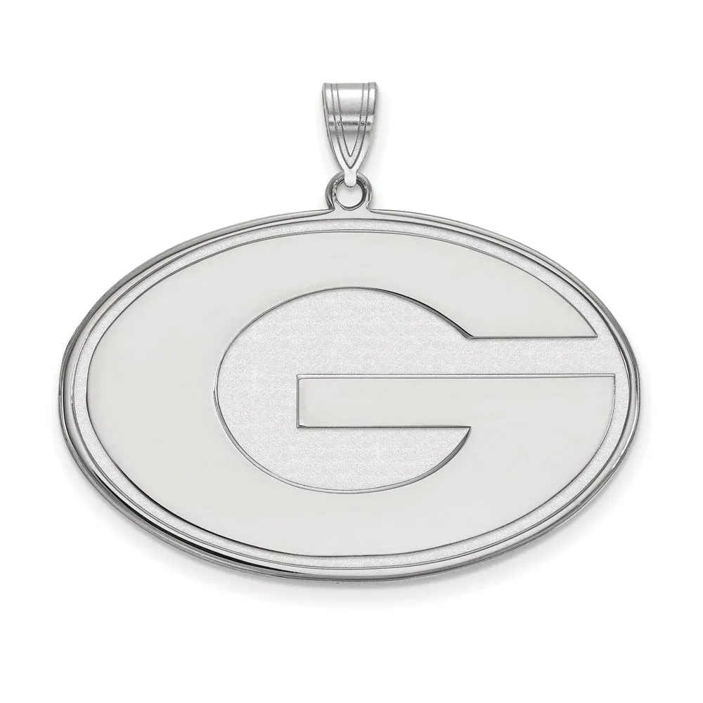 14k White Gold U. of Georgia XL 'G' Pendant