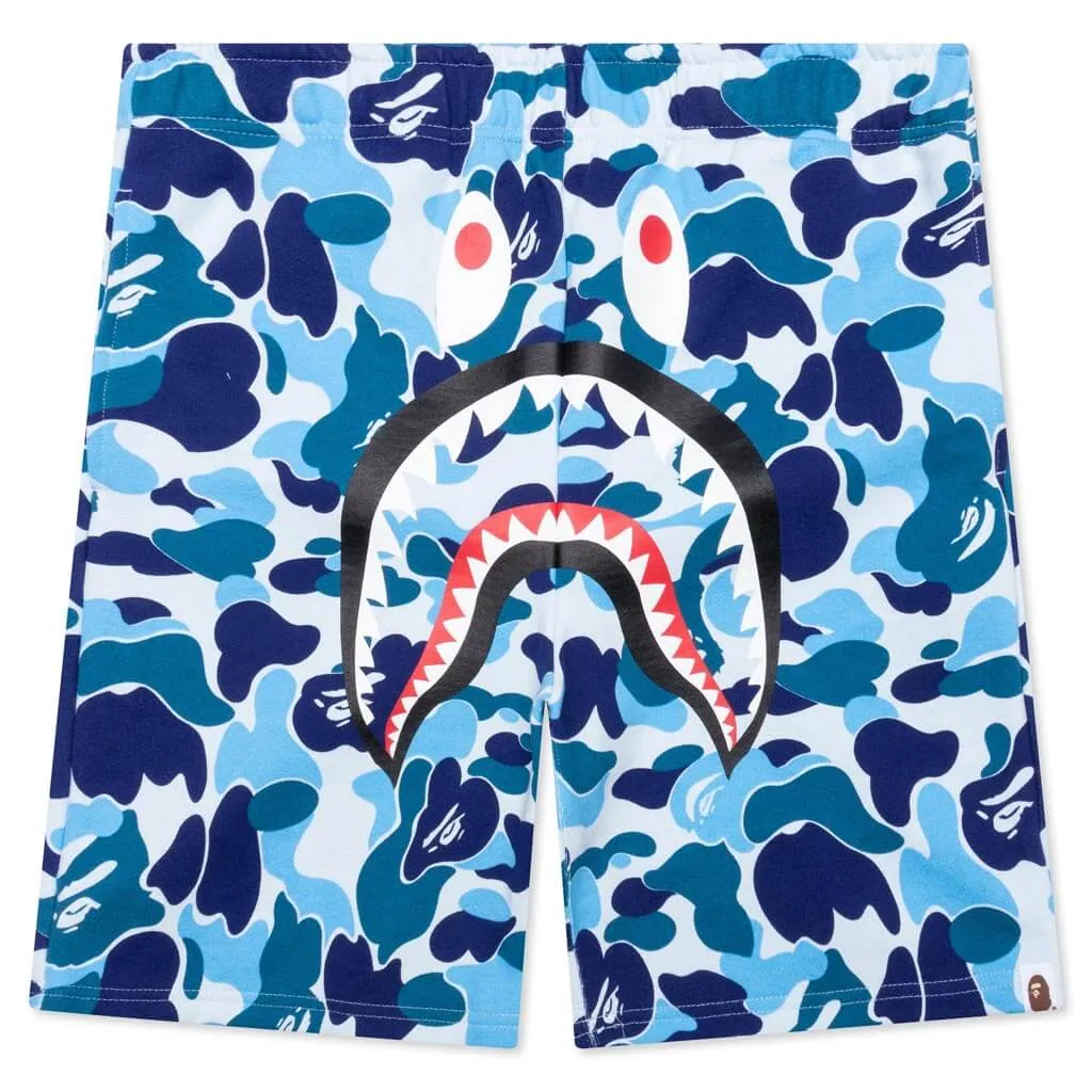 ABC Camo Shark Sweat Shorts - Blue