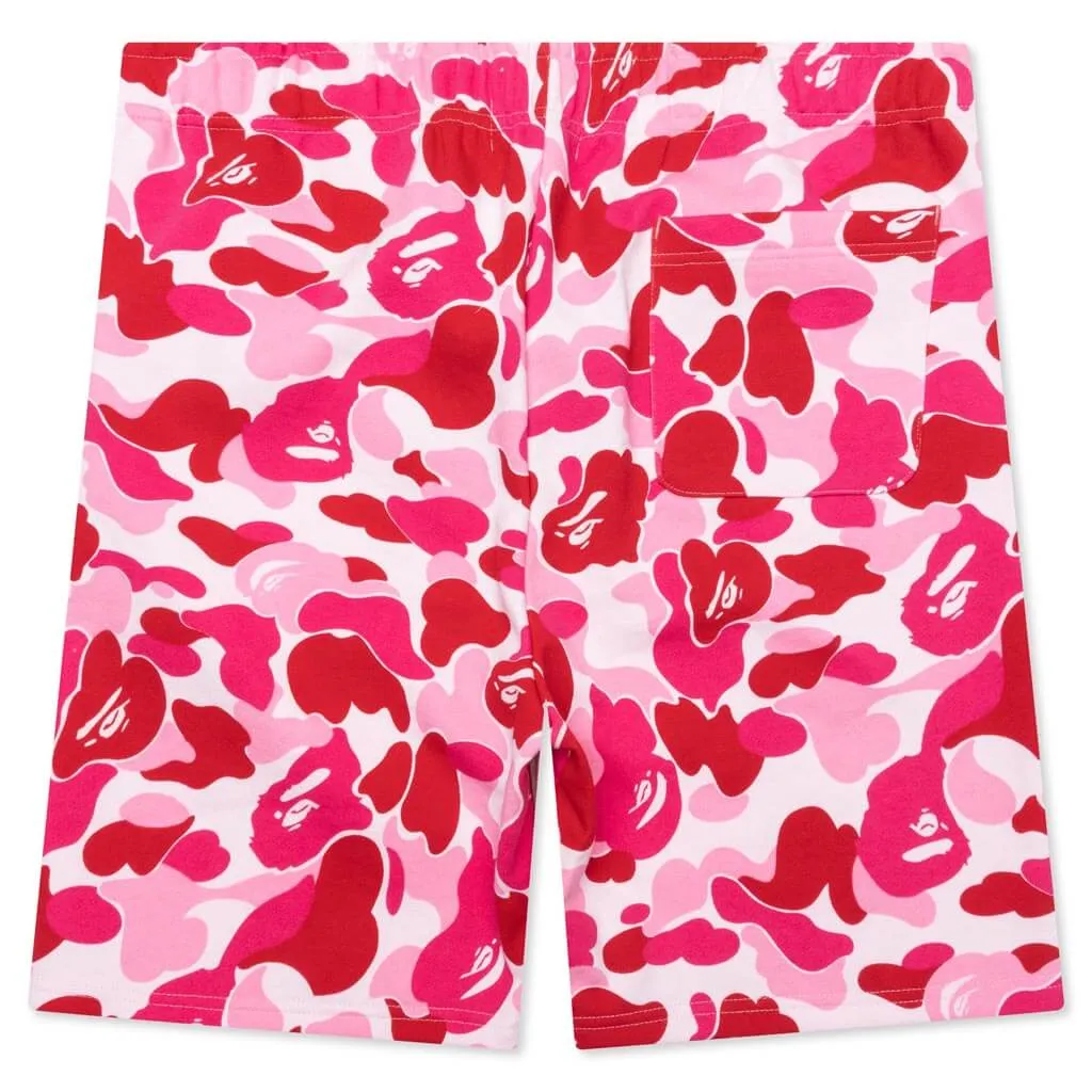 ABC Camo Shark Sweat Shorts - Pink