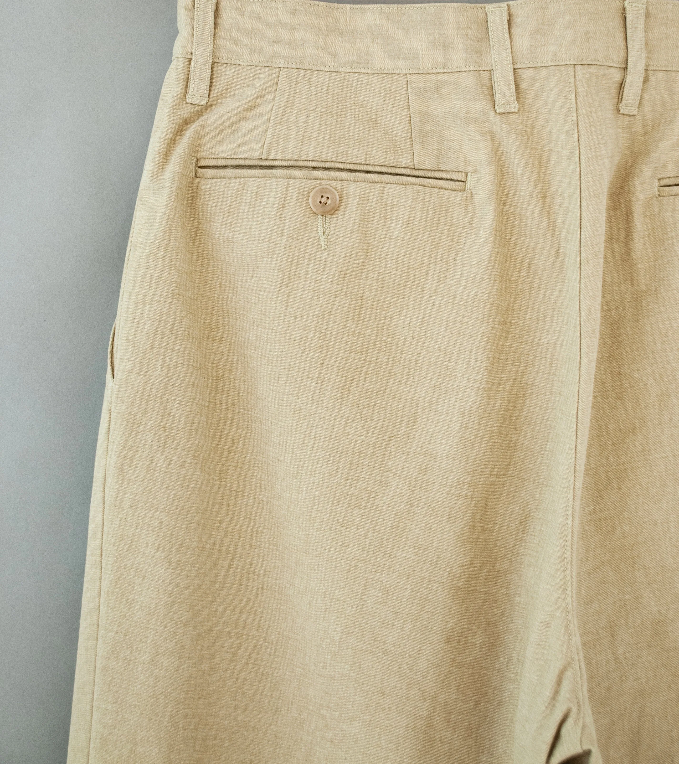 Auralee 'Washed Hard Twist Canvas Pants' (Khaki Beige)