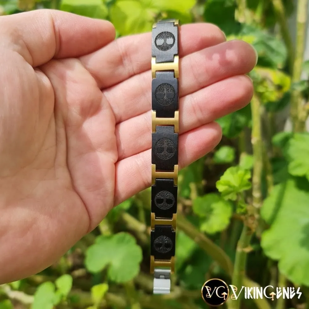 Black Wood Tree Of Life Yggdrasil Bracelet