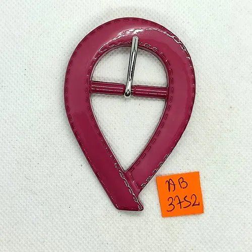 Boucle de ceinture en résine fuschia foncé - 78x53mm - ab3752