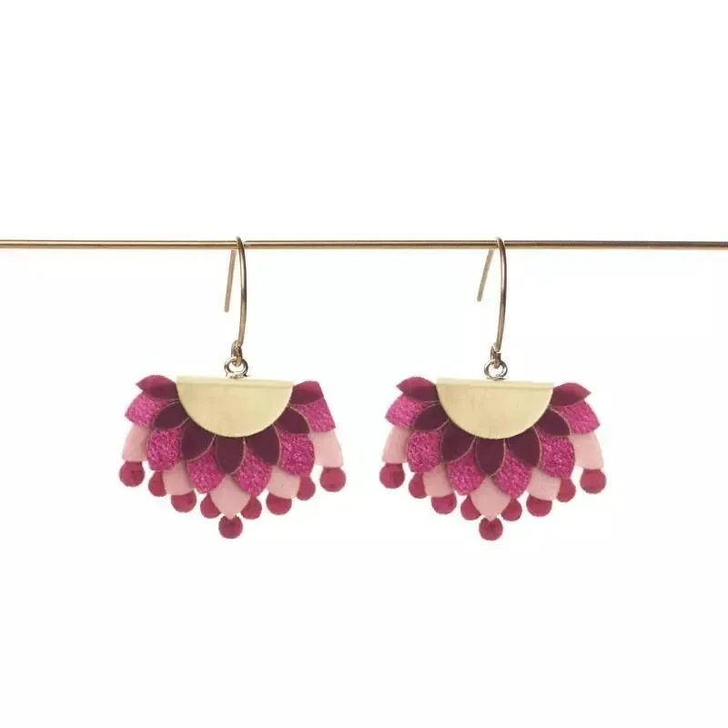 Boucles d'oreilles lotus Paca Peca