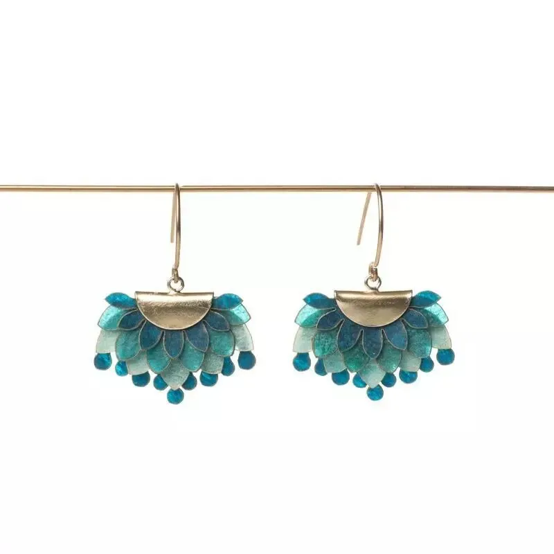 Boucles d'oreilles lotus Paca Peca