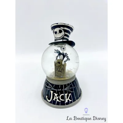 Boule à neige Jack Skellington Disneyland Paris Disney L'étrange Noel de Mr Jack Snowglobe chapeau noir blanc