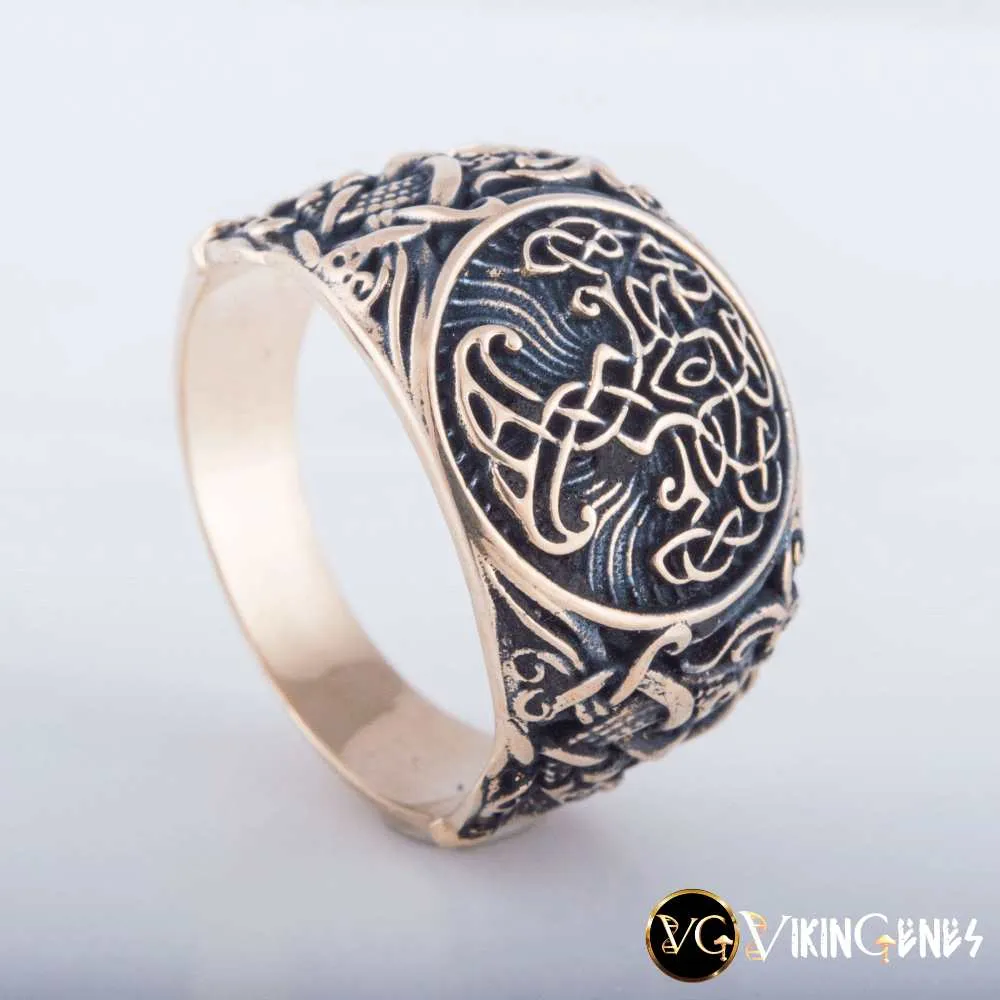 Bronze Yggdrasil Tree Of Life Ring