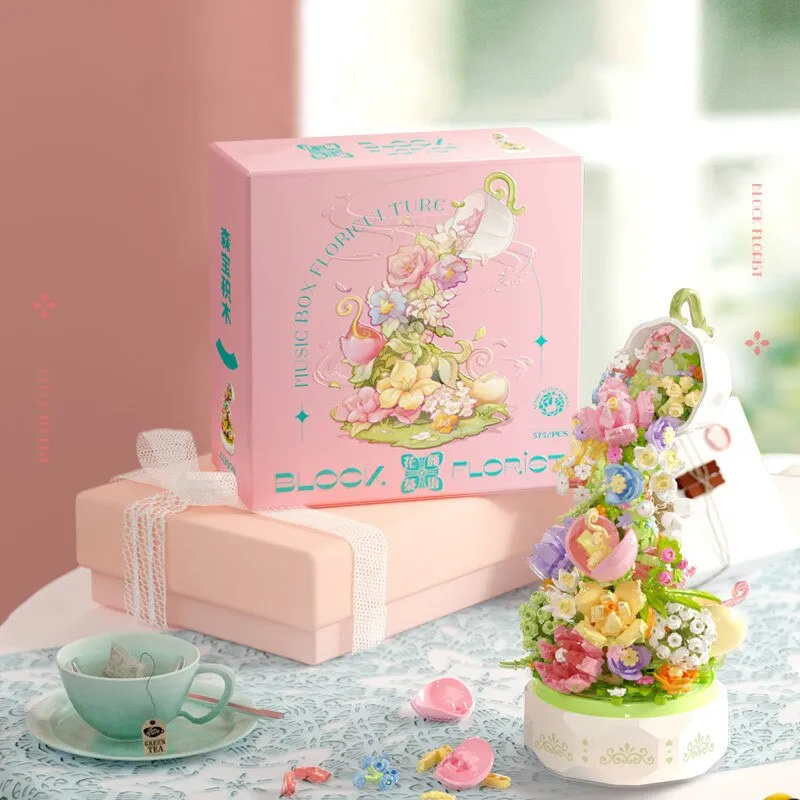 Building Block Flower Music Box - Kimi