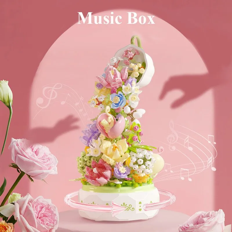 Building Block Flower Music Box - Kimi