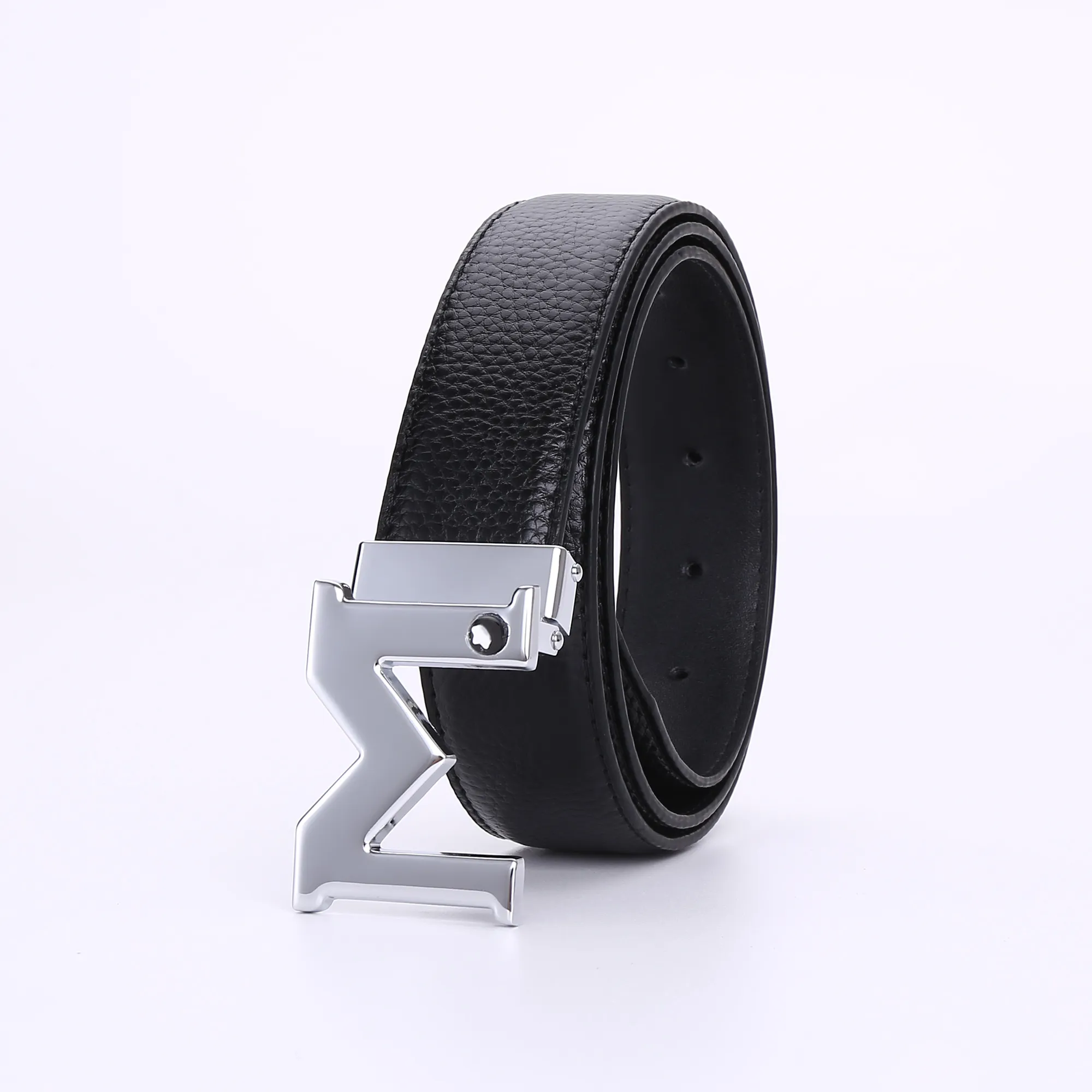 Ceinture De Concepteur Masculin Gentleman Gentleman Mature Ceinture Simple Broche Boucle Or Et Argent Boucle De Boucle Largeur D