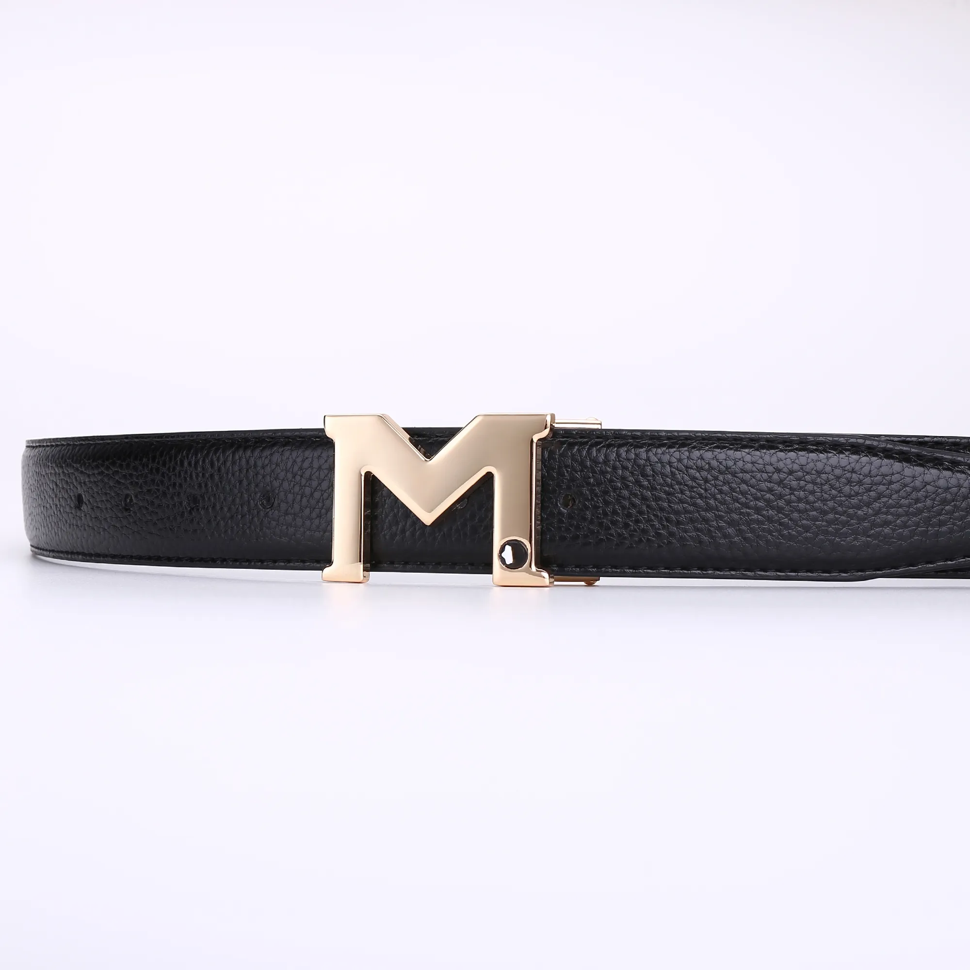 Ceinture De Concepteur Masculin Gentleman Gentleman Mature Ceinture Simple Broche Boucle Or Et Argent Boucle De Boucle Largeur D