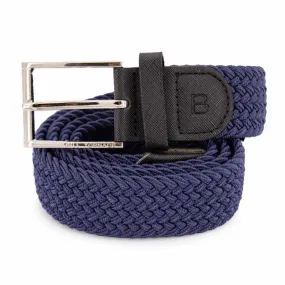 Ceinture effet tressé avec boucle argentée et détails similicuir 