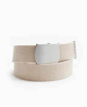 Ceinture en canvas avec boucle métallique