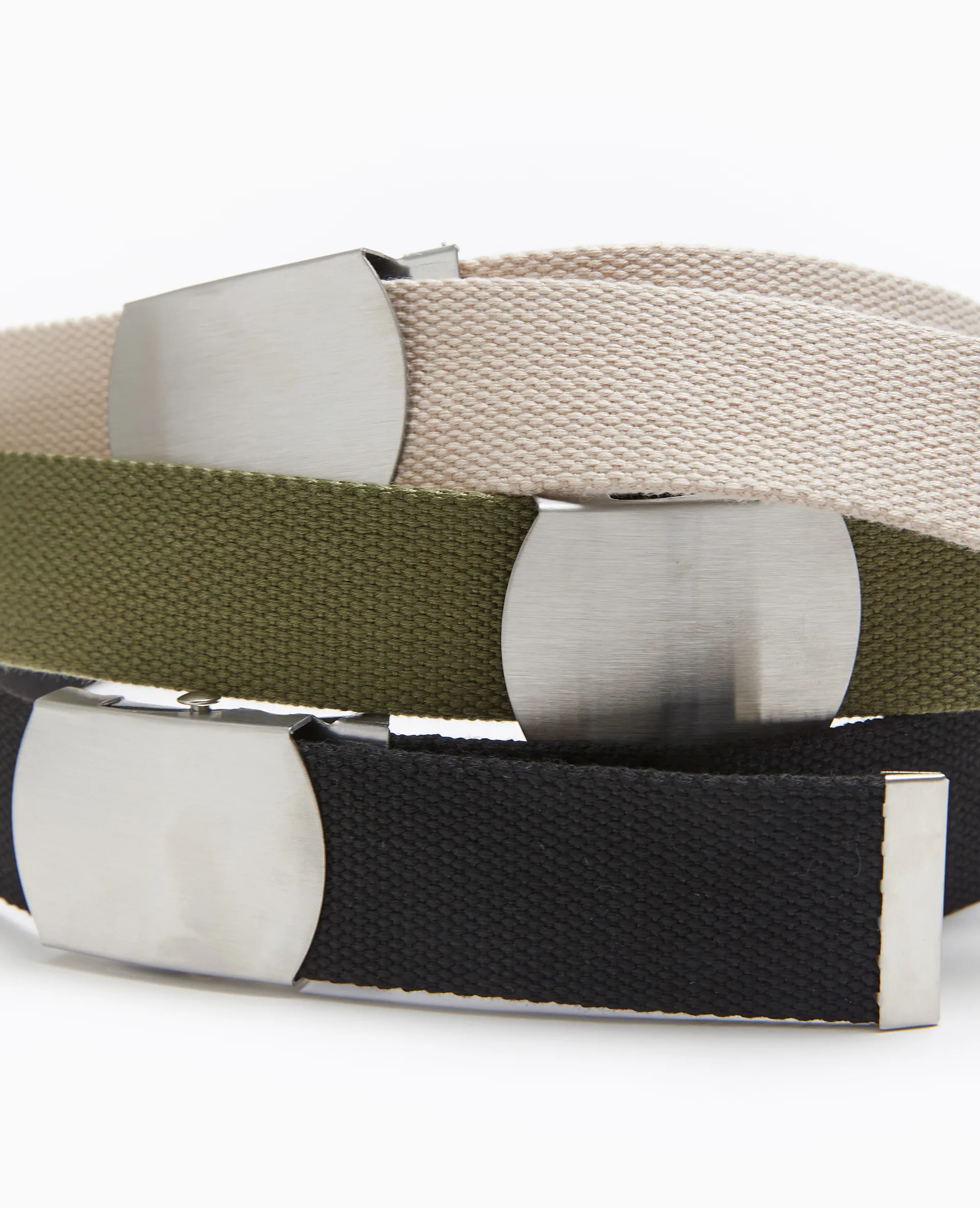 Ceinture en canvas avec boucle métallique