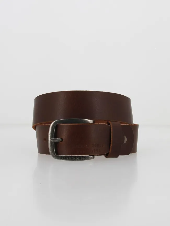 Ceinture en cuir paul marron foncé homme - Jack & Jones | wimod