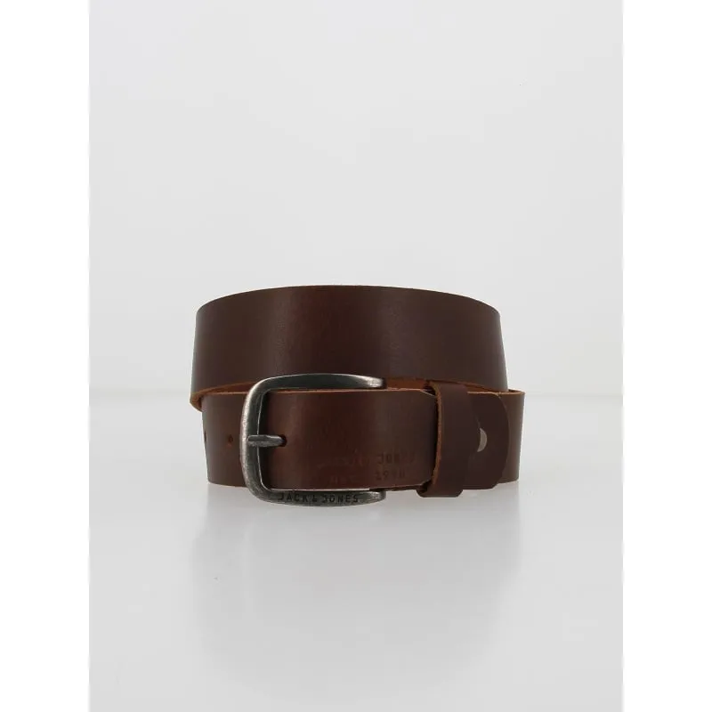 Ceinture en cuir paul marron foncé homme - Jack & Jones | wimod