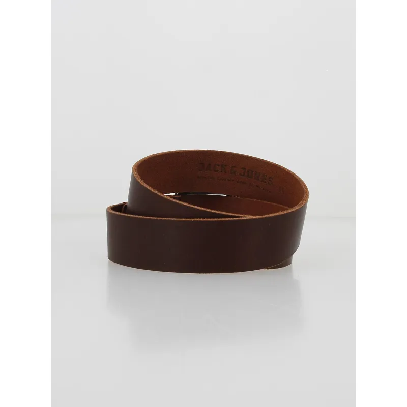 Ceinture en cuir paul marron foncé homme - Jack & Jones | wimod