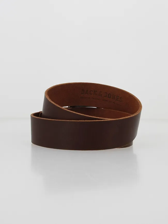 Ceinture en cuir paul marron foncé homme - Jack & Jones | wimod