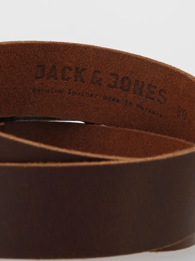 Ceinture en cuir paul marron foncé homme - Jack & Jones | wimod