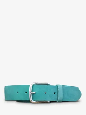 CEINTURE EN CUIR POUR HOMME ET FEMME BLEU,VERT LaCeinture Magnifique Nubuck - 40mm - Turquoise