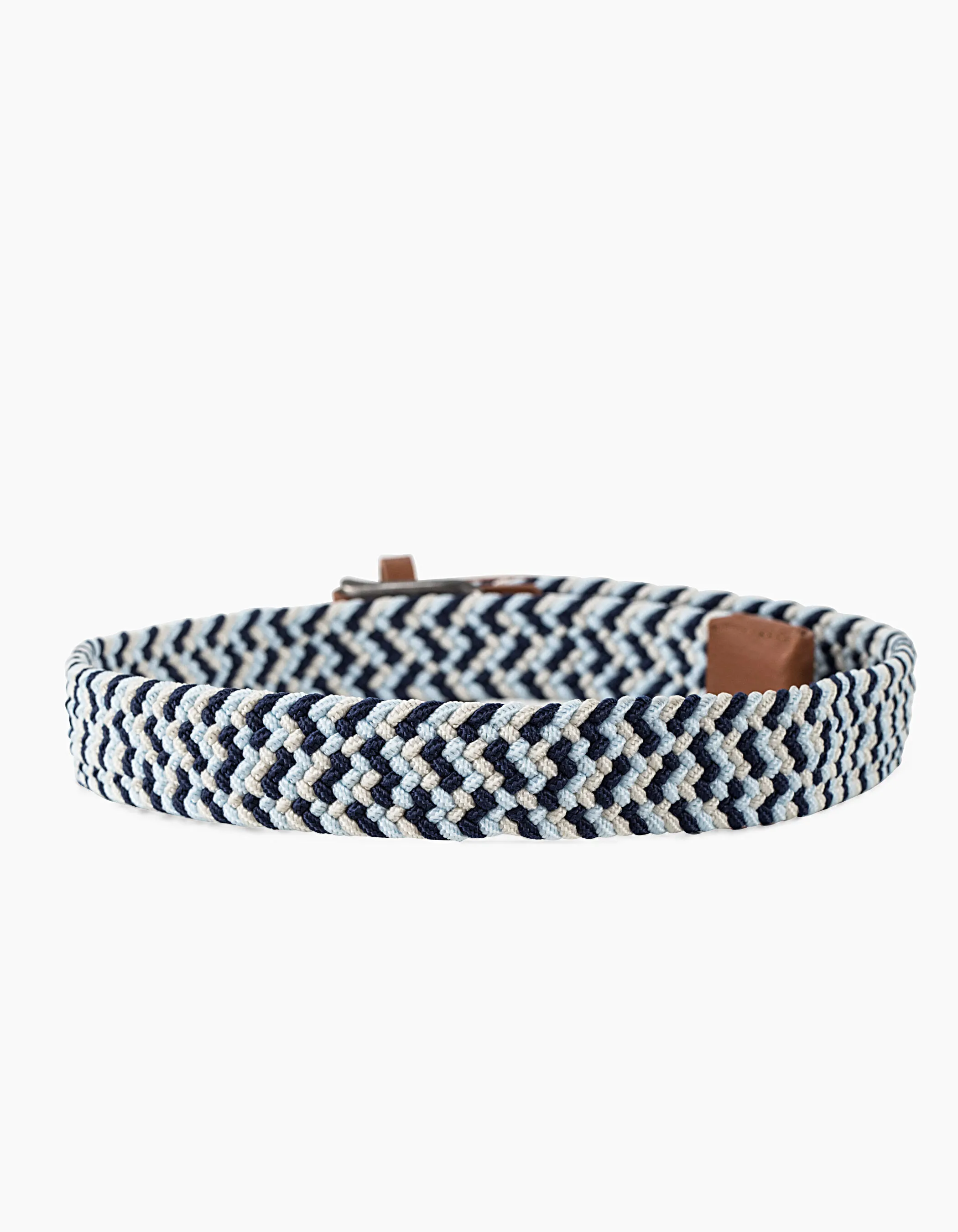 Ceinture indigo, blanc et bleu tressée garçon 