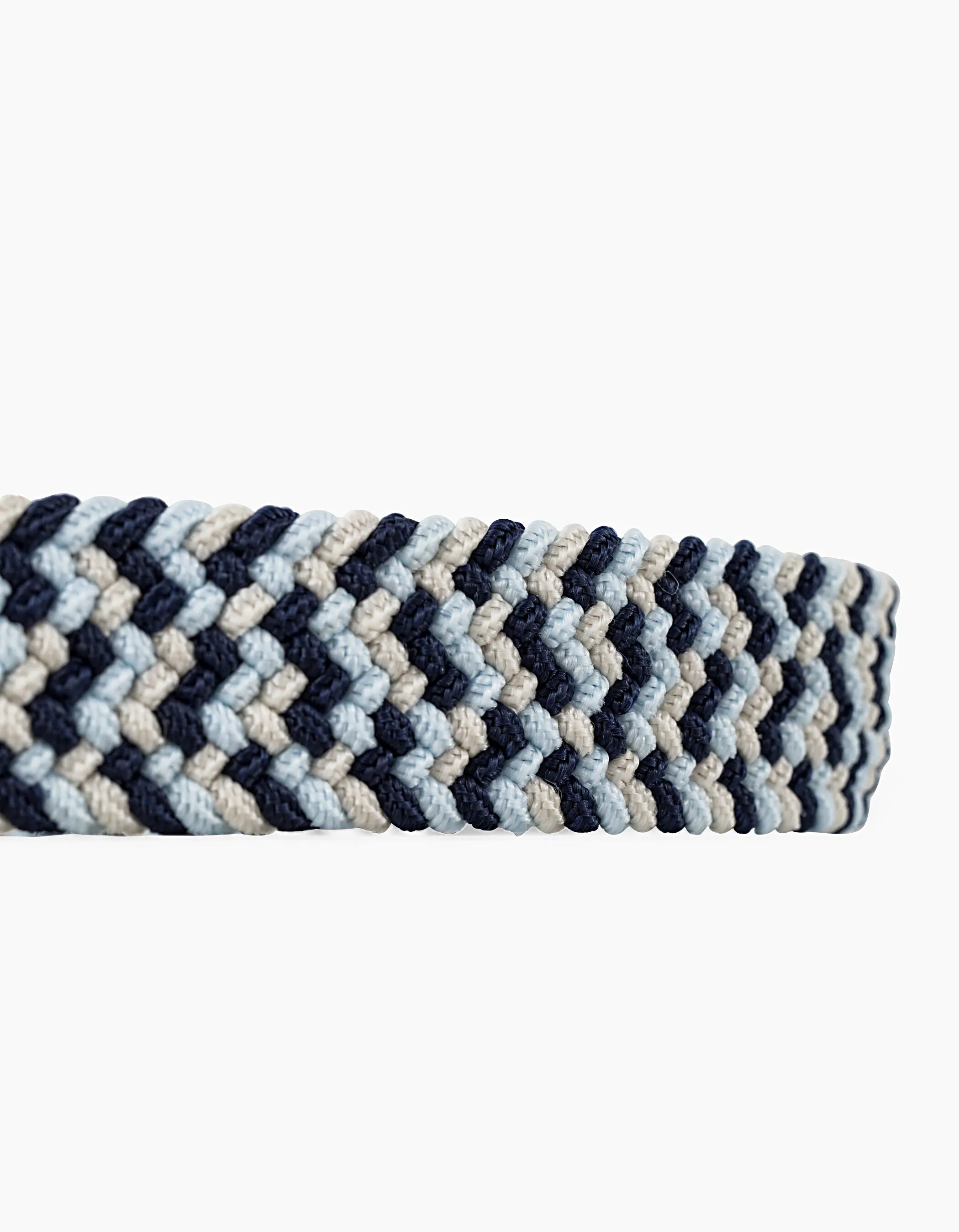 Ceinture indigo, blanc et bleu tressée garçon 