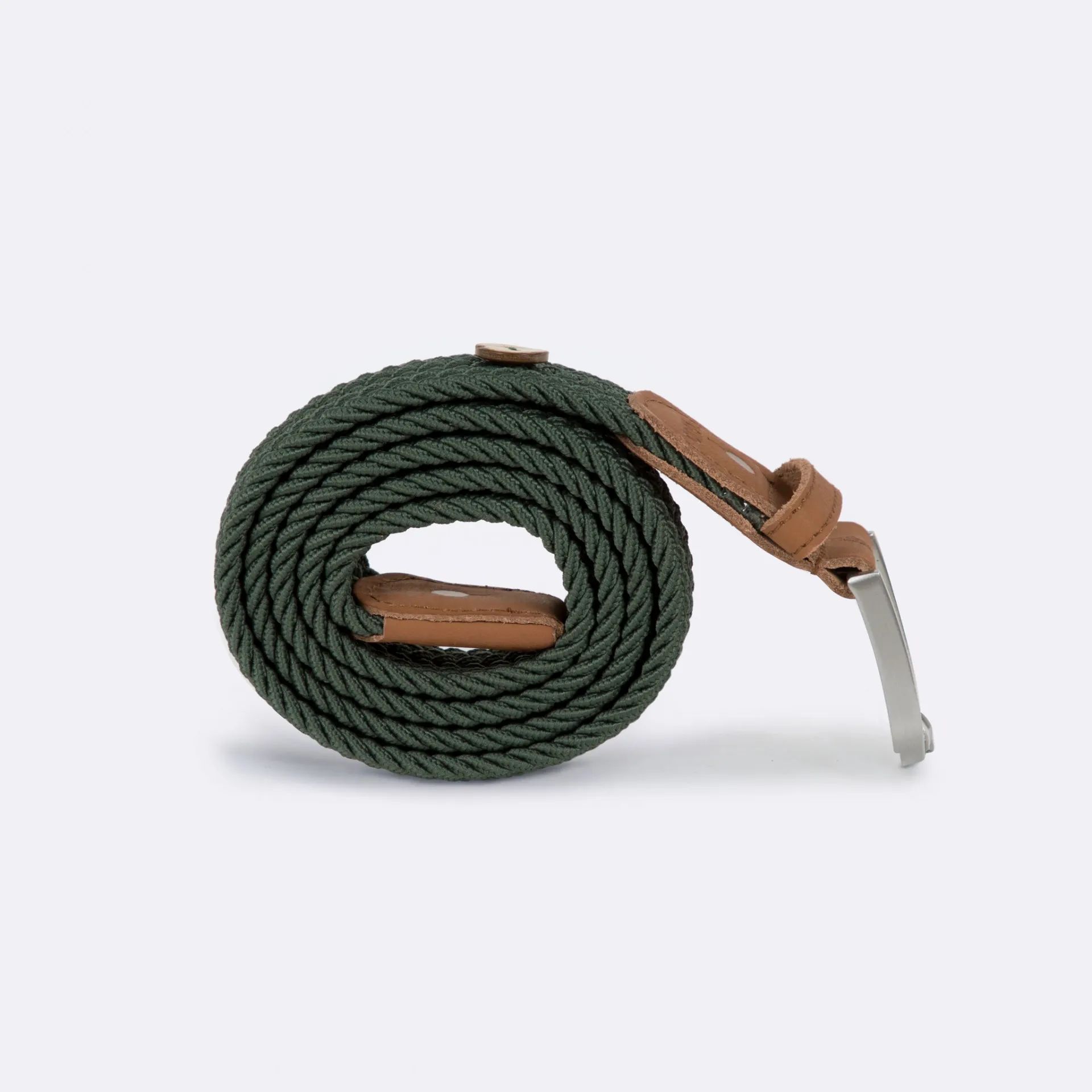 Ceinture kaki polyester recyclé et élasthanne - modèle Belt - FAGUO