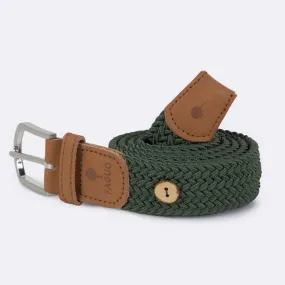 Ceinture kaki polyester recyclé et élasthanne - modèle Belt - FAGUO