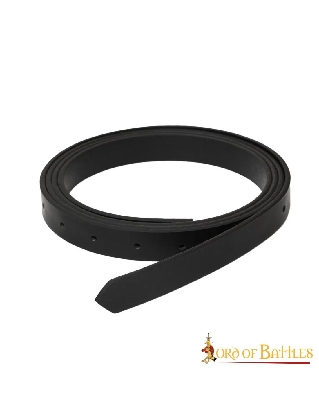 Ceinture médiévale en cuir noir sans boucle, (1,9 cm.) ⚔️ Boutique Épées