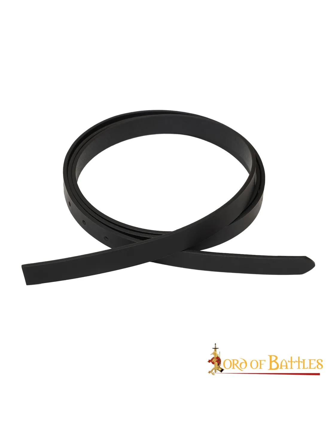 Ceinture médiévale en cuir noir sans boucle, (1,9 cm.) ⚔️ Boutique Épées