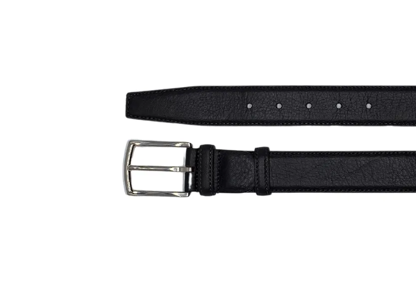 Ceinture noire cuir vachette véritable - GRESLEY Costume pour homme Toulouse