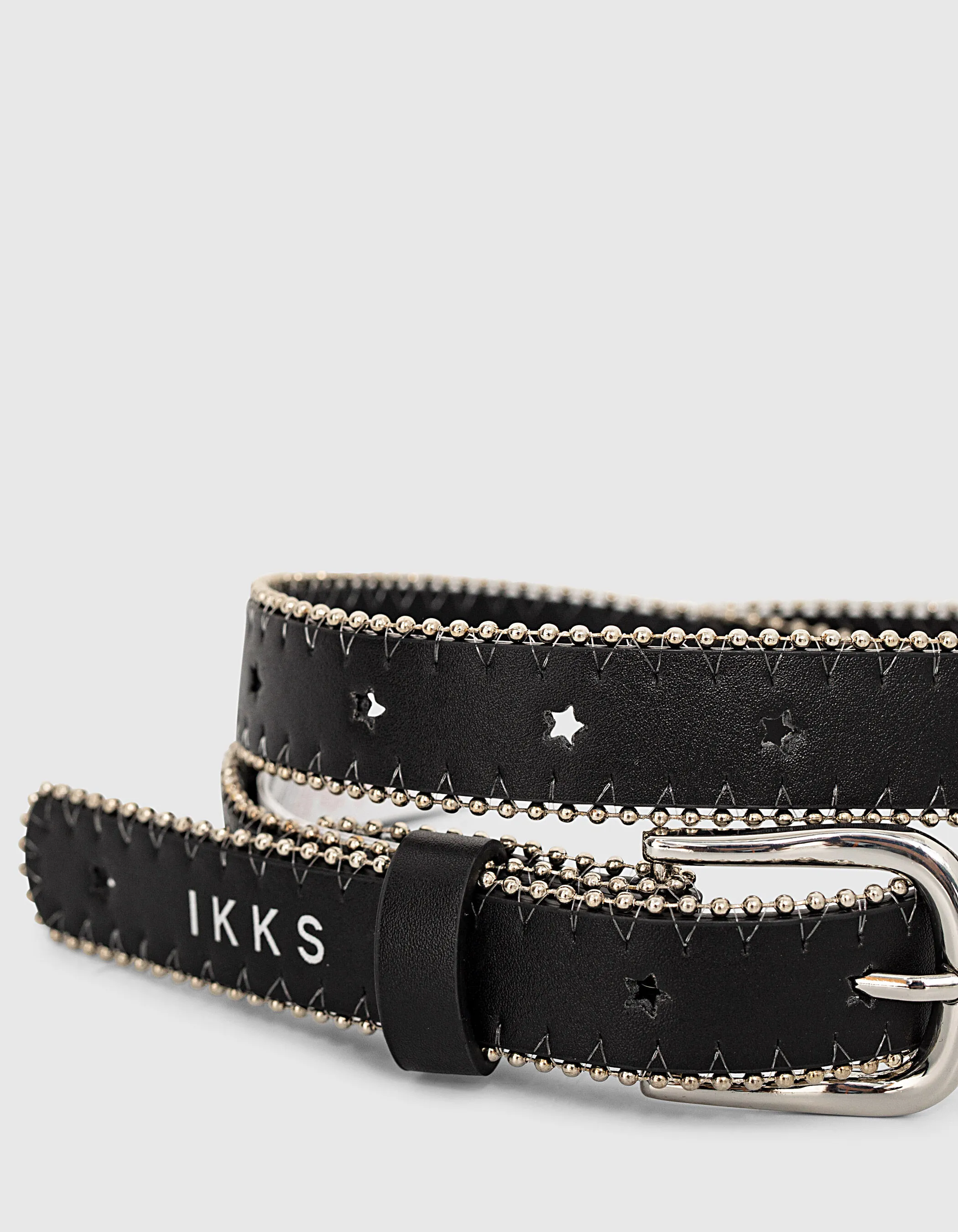 Ceinture noire perfo étoiles bordée micro billes fille