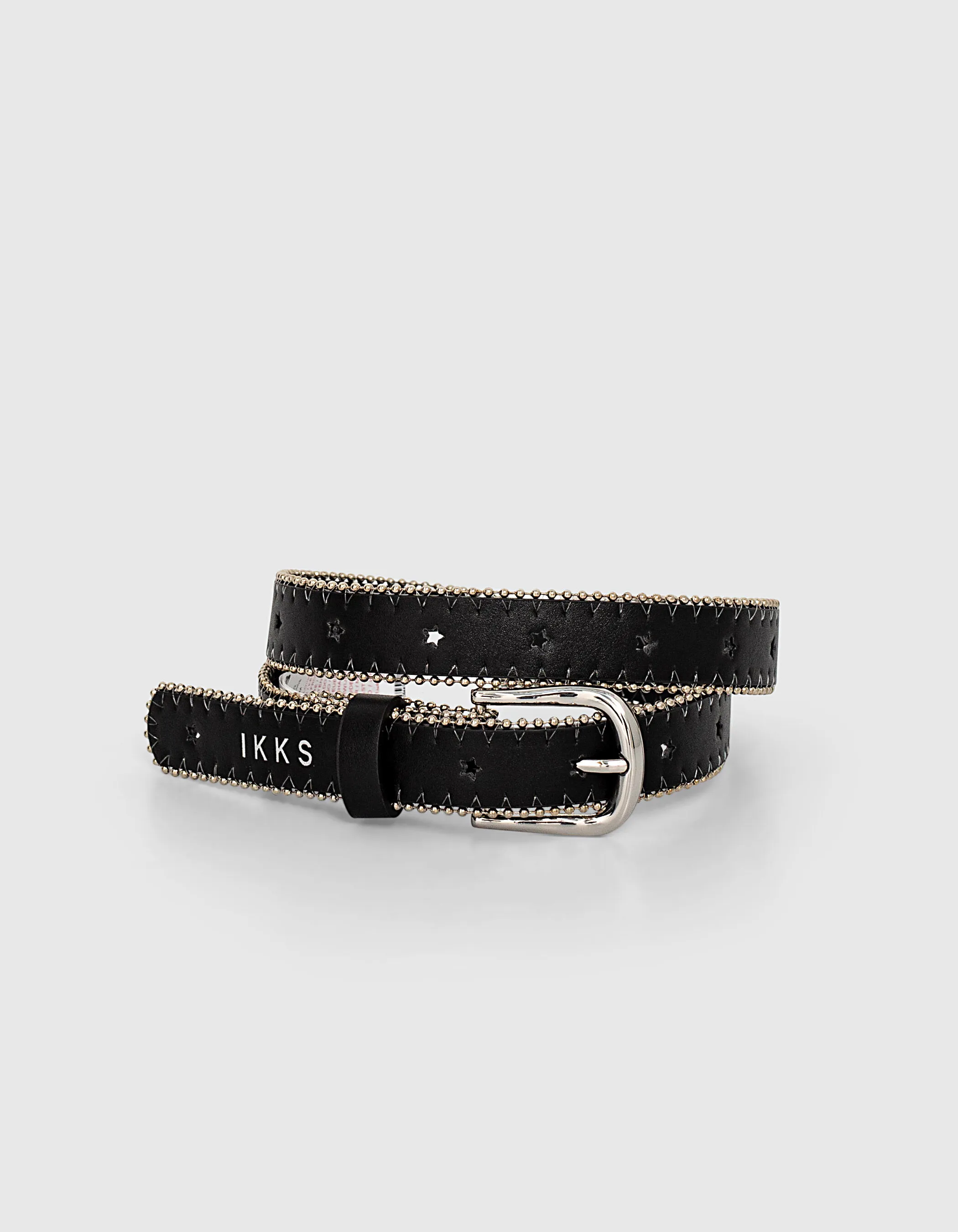 Ceinture noire perfo étoiles bordée micro billes fille