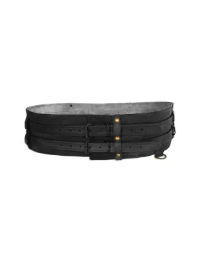 Ceinture robuste de type Viking modèle Sif, noire ⚔️ Boutique Épées