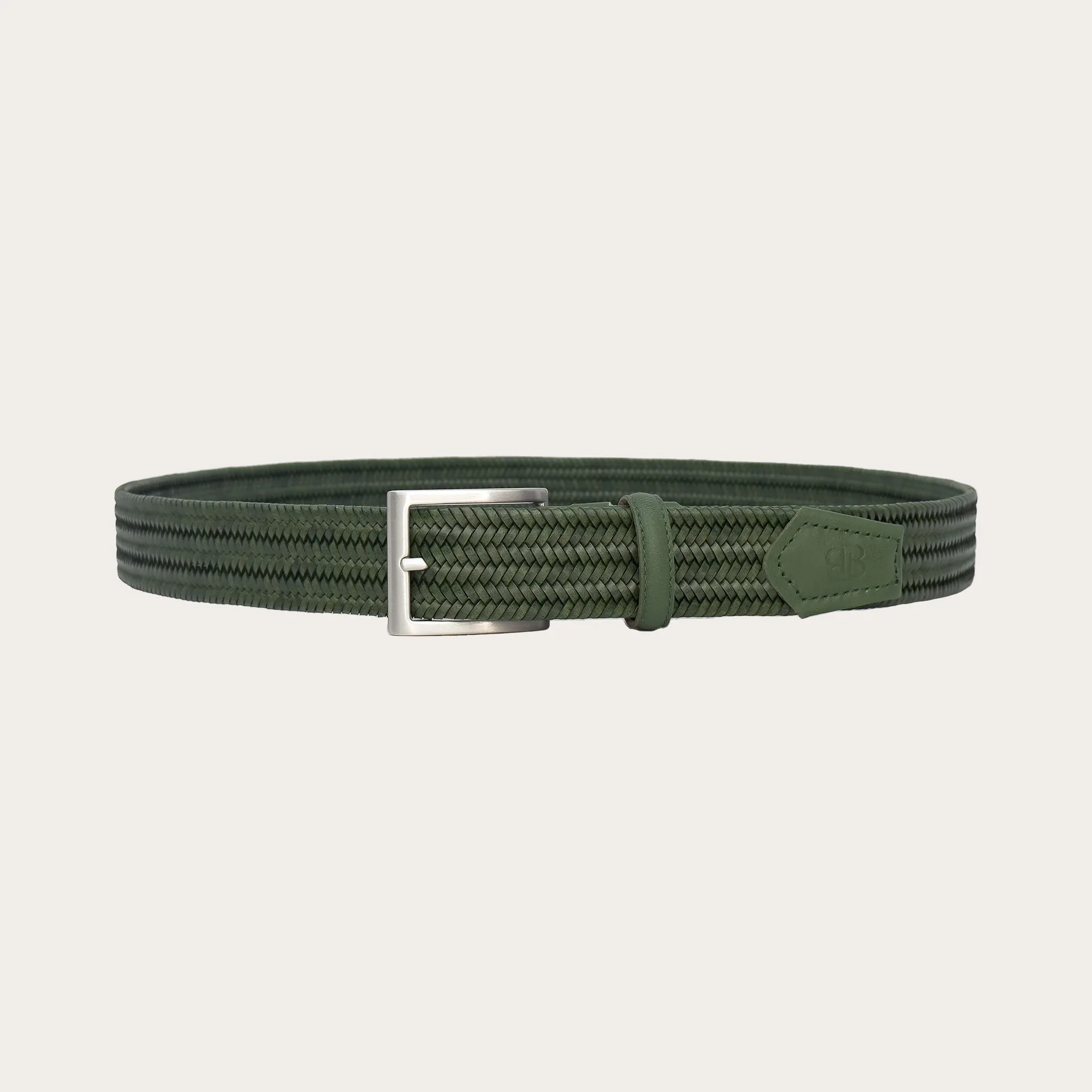 Ceinture tressée verte en cuir | Style unique Made in Italy