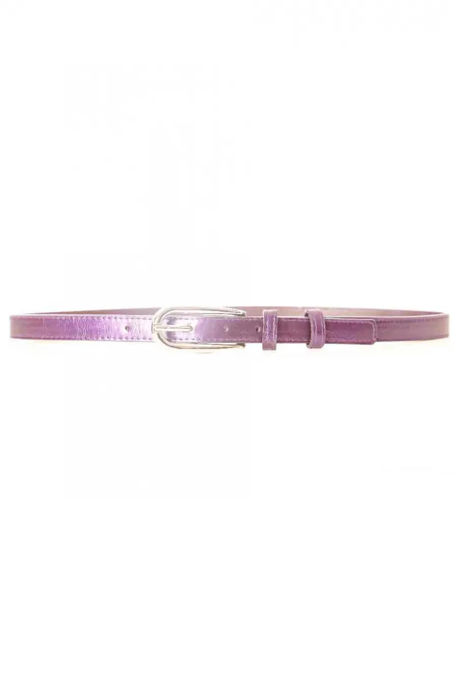 Ceinture Violette fine avec longue boucle MH-026