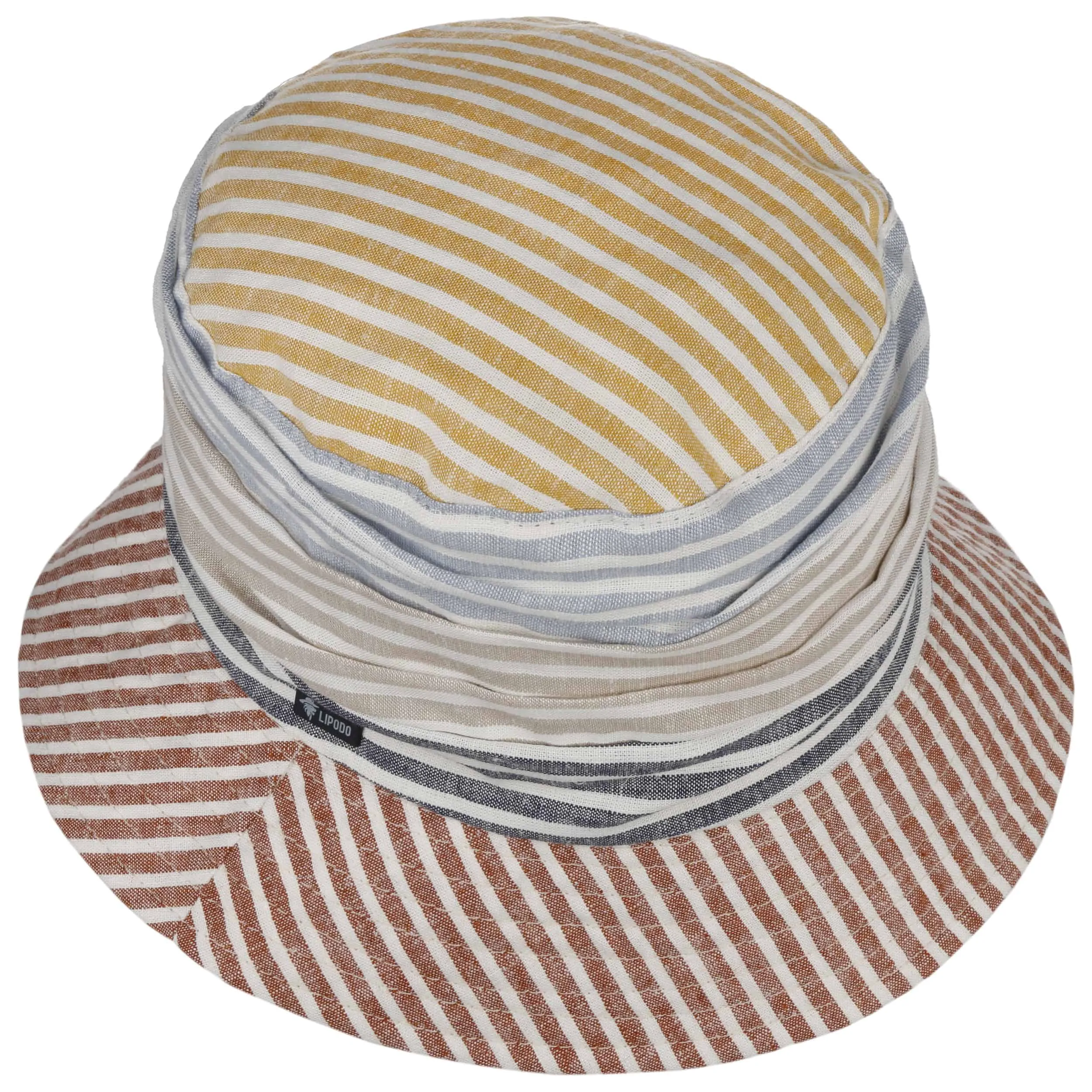 Chapeau en Lin Colour Stripes Bucket by Lipodo --> Chapeaux, casquettes & bonnets en ligne ▷ Chapeaushop