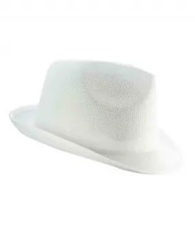 Chapeau léger - coloris blanc - adulte - C2078 - taille unique - idéal pour soirées disco bals costumés 