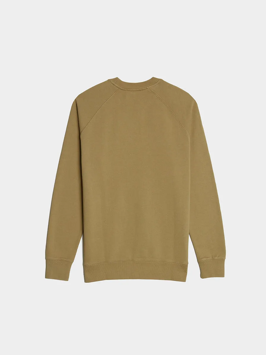 Chillax Fox Patch Classic Sweatshirt, Light Khaki