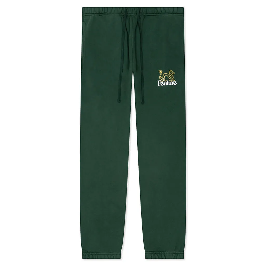 Dragon Sweatpants - Dark Green