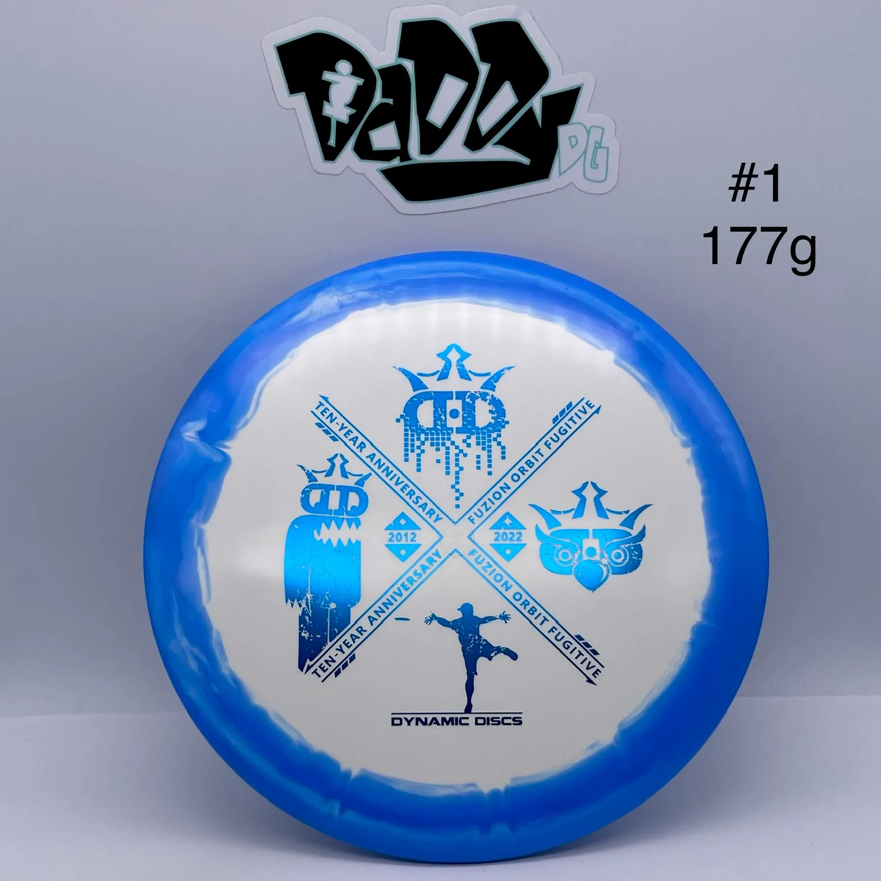 Dynamic Discs Fuzion Orbit Fugitive 10 Year Anniversary Stamped Midrange