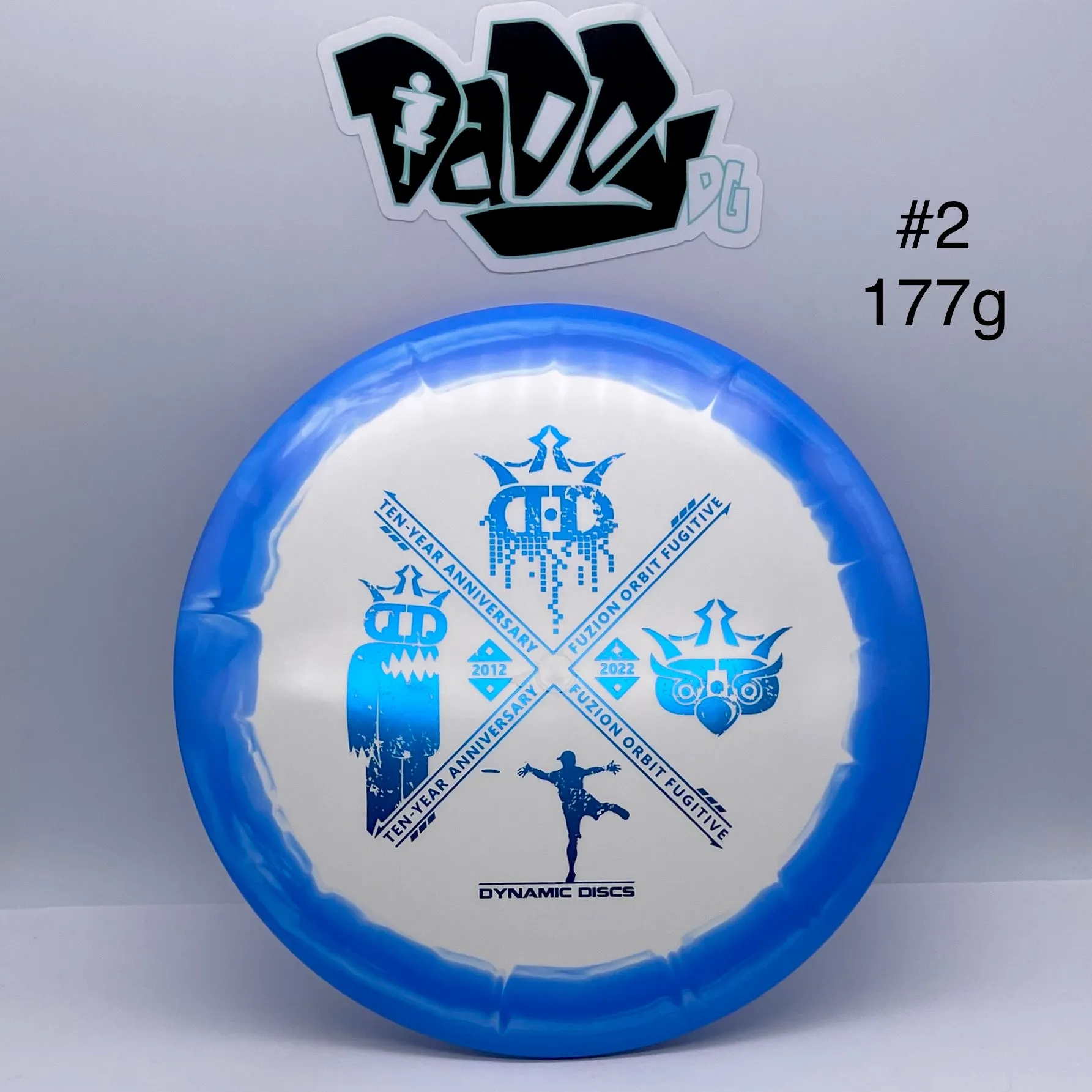 Dynamic Discs Fuzion Orbit Fugitive 10 Year Anniversary Stamped Midrange