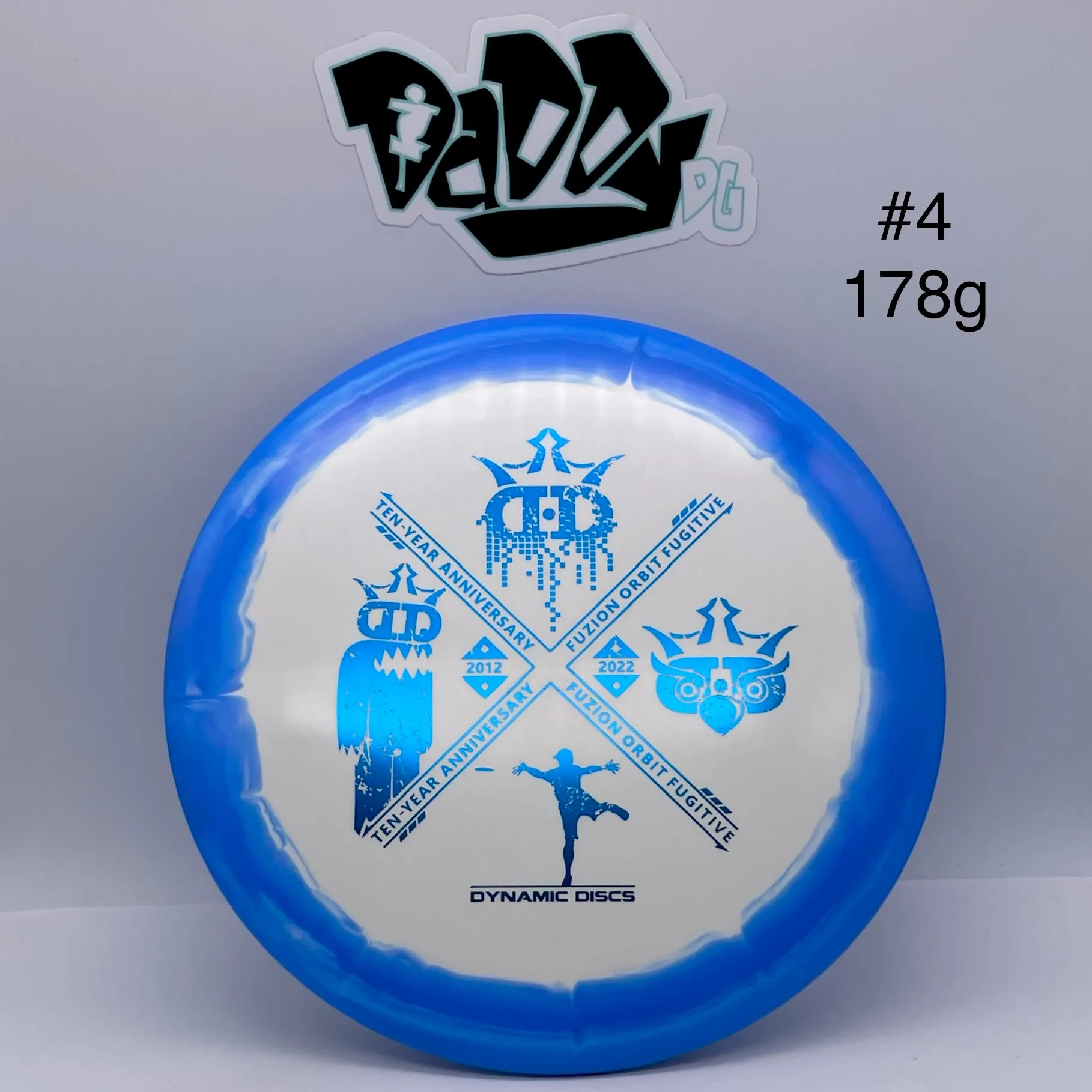 Dynamic Discs Fuzion Orbit Fugitive 10 Year Anniversary Stamped Midrange