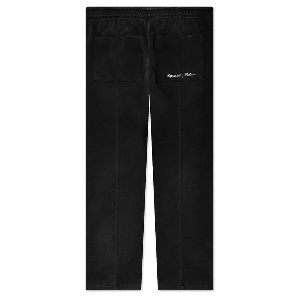 Feature x Represent Step Hem Sweatpants - Stained Black