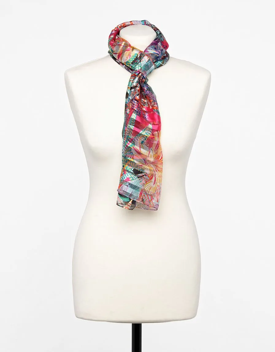 Foulard fleuri violet - Collection