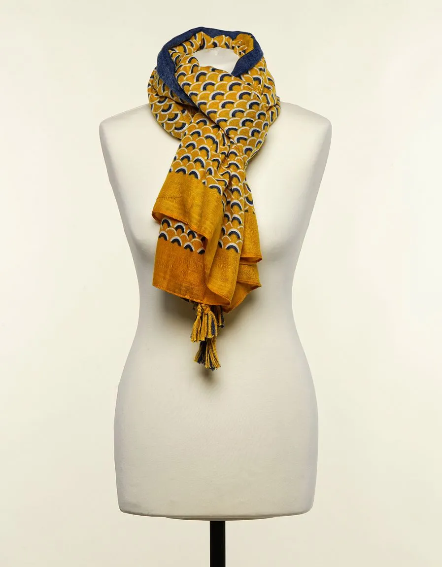 Foulard marine et jaune - Collection