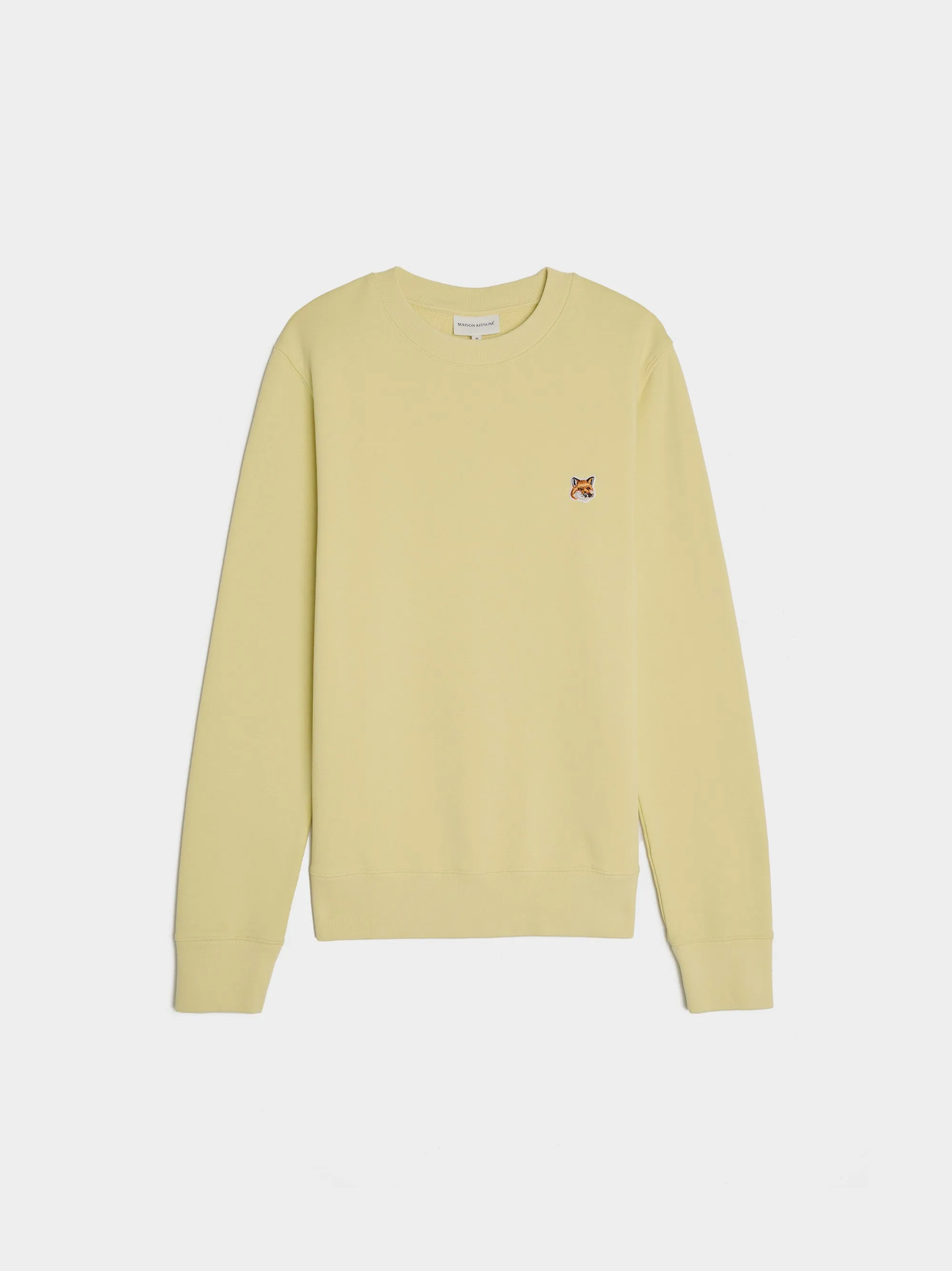 Fox Head Patch Regular Sweatshirt, Chalk Yellow