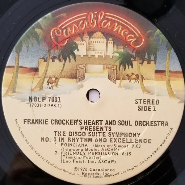 Frankie Crocker's Heart And Soul Orchestra ~ Presents The Disco Suite Symphony No. 1 In Rhythm And Excellence